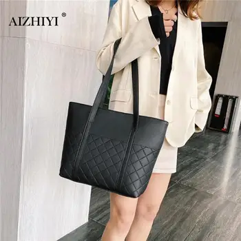 

Women Shopping Handbags Large Capacity Solid Fashion PU Leather Female Casual Shoulder Bag for Travel and Vacation