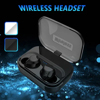 

5.0 Portable Bluetooth Headset TWS Wireless Sport Waterproof Headphone with Charging Box Stereo Dual Call for IPhone Xiaomi