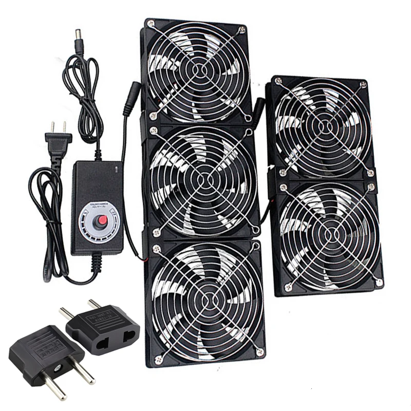 Ventilador de Refrigeração Radiador com Controle de Velocidade Gdstime 12 v 220 Btc Máquina Chassi Workstation Armário Servidor Ventilador 120mm 3000 Rpm 12cm