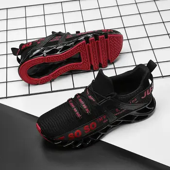 

Plus Size Air Sole Shoes Man Sports Shoes Tennis Male Running Man Sneakers Sports Shoes Gym Black Red Trainers Training E-355