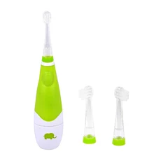 Звуковая зубная щетка на батарейках, светодиодный светильник, зубная щетка для малышей, уход за полостью рта, чистка зубов, водонепроницаемая зубная щетка для детей 0-4 лет, 45