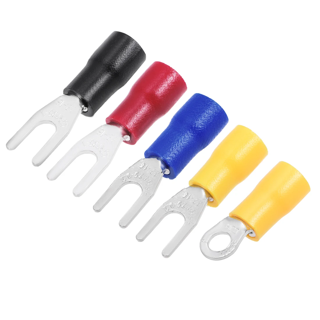 

uxcell Insulated Fork Spade Wire Connector Electrical Crimp Terminal 22-16AWG for Electric and Electronic Industry