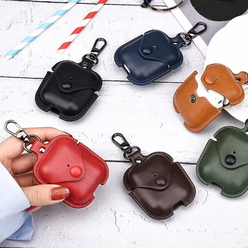 

Business Man Earphone Case For Apple Airpods 1 2 PU Leather Bluetooth Headphone Case For AirPods 1 2 Cover Pouch Case Accessorie