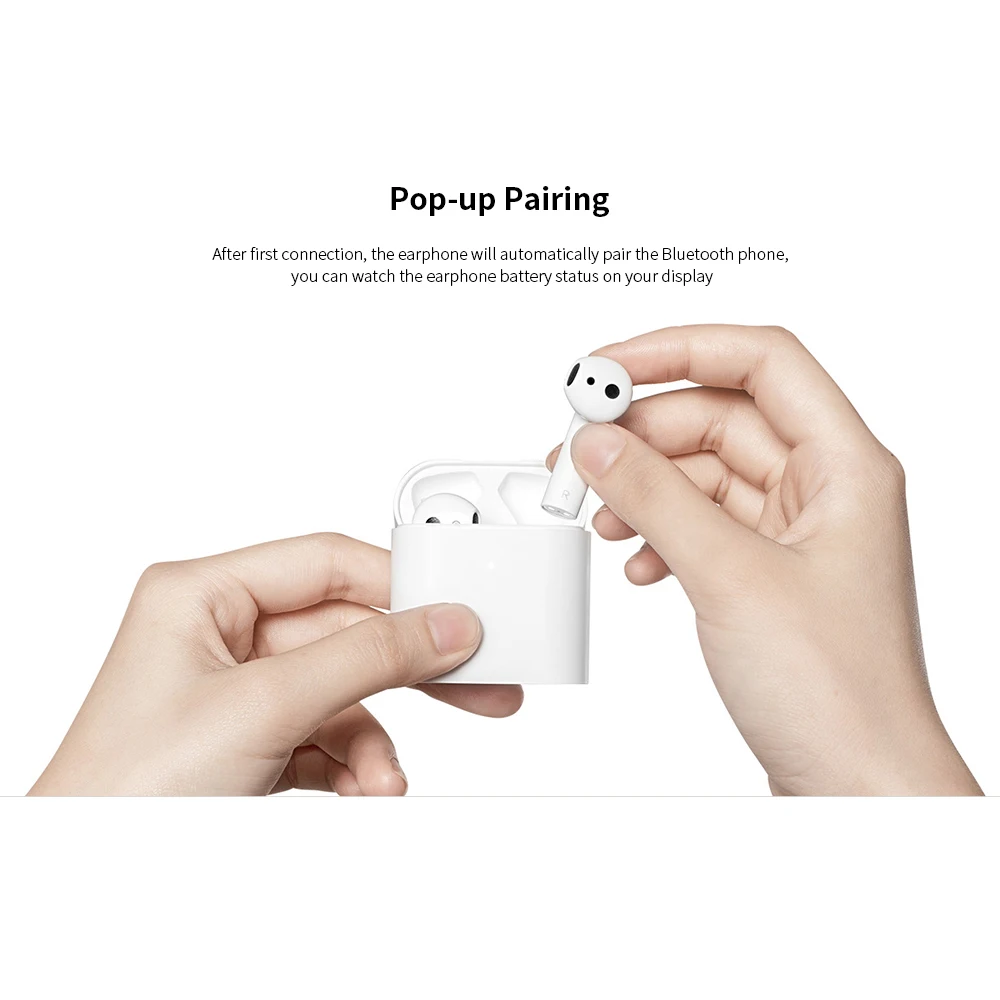 Xiaomi Air 2 TWS Bluetooth гарнитура наушники динамический двойной микрофон ENC автоматическая пауза кран управление Быстрая зарядка LHDC/AAC HD
