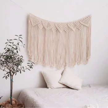 

Nordic style Handmade tapestry wedding background decoration tassel hanging bedroom sofa background wall decoration