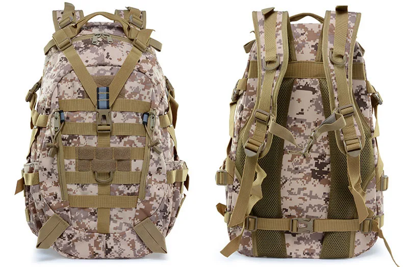 Тактический рюкзак военный Molle Мужская армейская штурмовая сумка для велоспорта, Походов, Кемпинга, спорта на открытом воздухе, альпинизма, камуфляжный рюкзак - Цвет: Desert
