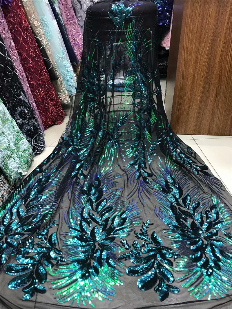 Новинка нигерийское кружево ткань высокое качество tissu dentelle нигерийский кружевной материал роскошные ткани для вечерних платьев 5 ярдов/партия