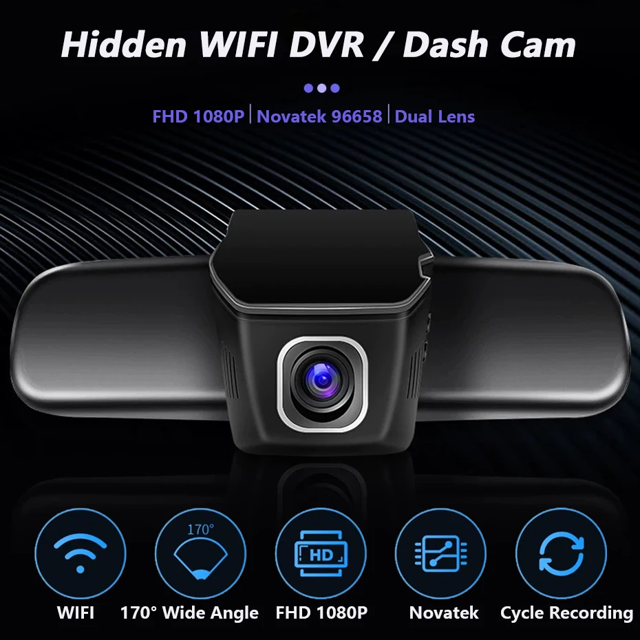 WHEXUNE Скрытая мини Автомобильная камера WIFI Dvr двойной объектив Авто видео рекордер Dashcam регистратор DVRs Dash камеры FHD 1080P ночного видения