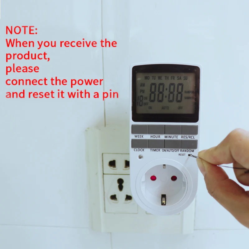EU Electronic Digital Timer Switch US FR BR Plug Kitchen Timer Socket Outlet 230V 110V 7 Day 12/24 Hour Programmable Timing 6