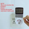 EU Electronic Digital Timer Switch US FR BR Plug Kitchen Timer Socket Outlet 230V 110V 7 Day 12/24 Hour Programmable Timing 6