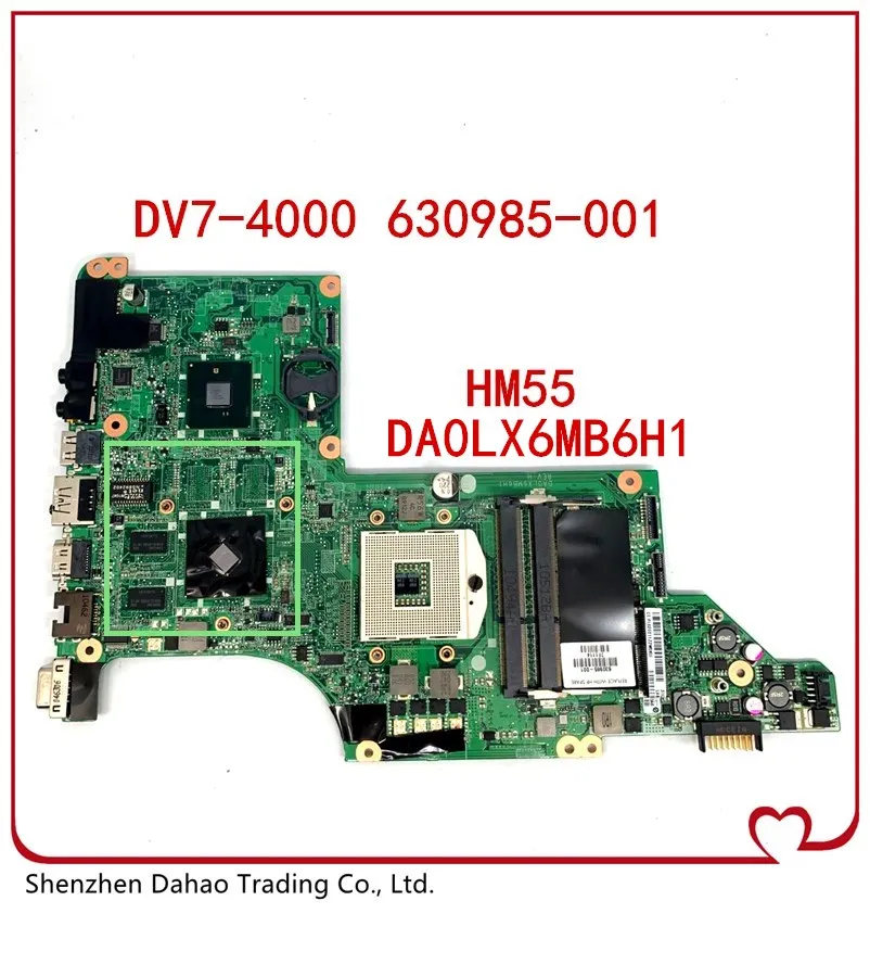 630985-001 аккумулятор большой емкости для HP DV7 DV7-4000 Материнская плата ноутбука DA0LX6MB6H1