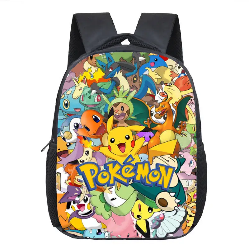 14 Аниме Рюкзак Pokemon Дети рюкзаки Детский сад малыш мультфильм школьные сумки сумка Пикачу для мальчиков девочек - Цвет: 14