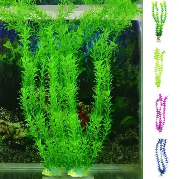 

4Pcs Artificial Plant Aquarium Fish Tank Decoration Silicone Artificial Sea Weed Fake Plant Aquarium Decoration Pet Products