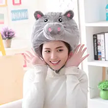 Cute Panda Animal Earflap Beanie Cap Hat Head Ear Warmer Cosplay Photo Props gift for children Costume Warm Fluffy Cosplay