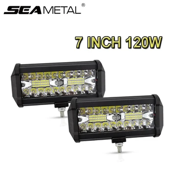 

7 Inch Car Light Assembly Daytime Running Light 120W Led Work Light Bar Fog Lights for 12V 24V Car Offroad Tractor Truck 4x4 SUV