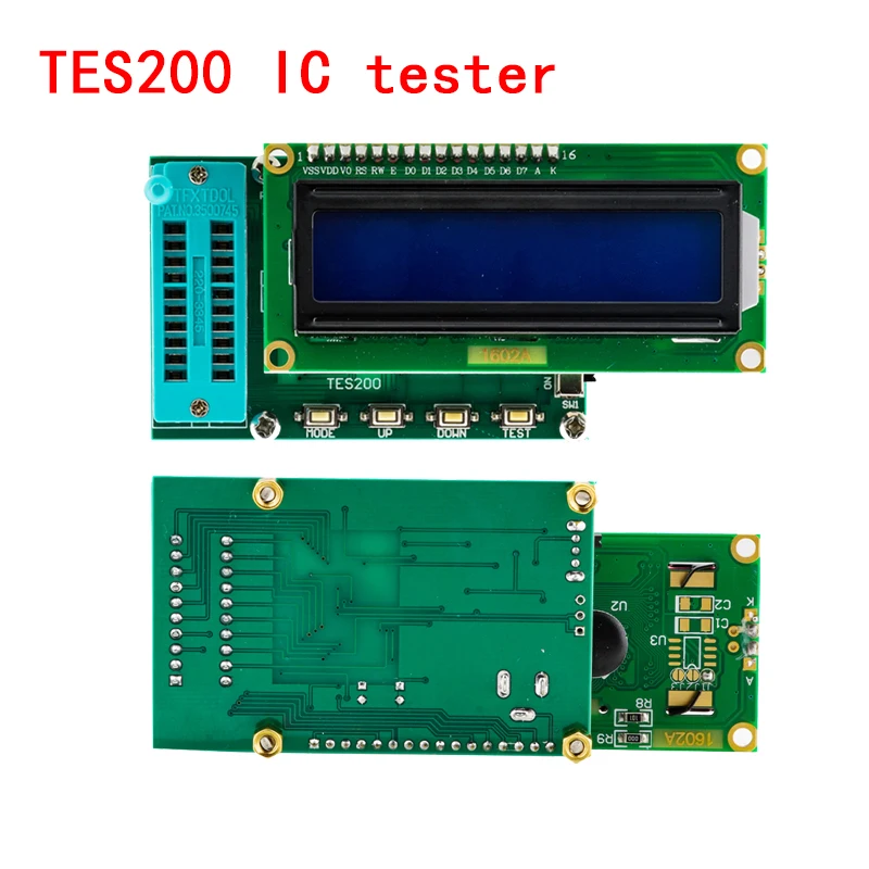 

TES200 IC tester 74 40 series chip detector IC logic gate good or bad tester DC 7-12V