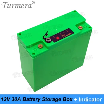 Turmera-caja de almacenamiento de batería, 12V, 30Ah, con indicador de Puerto DC, 48 piezas, 18650 de batería para fuente de alimentación inalámbrica de 12V 2