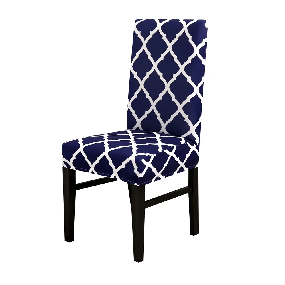 1/2 шт. геометрическим принтом эластичные чехлы на кресла спандекс крышка стула дома для столовой гостиной ткань универсальные тянущиеся накидки на стулья - Цвет: 14