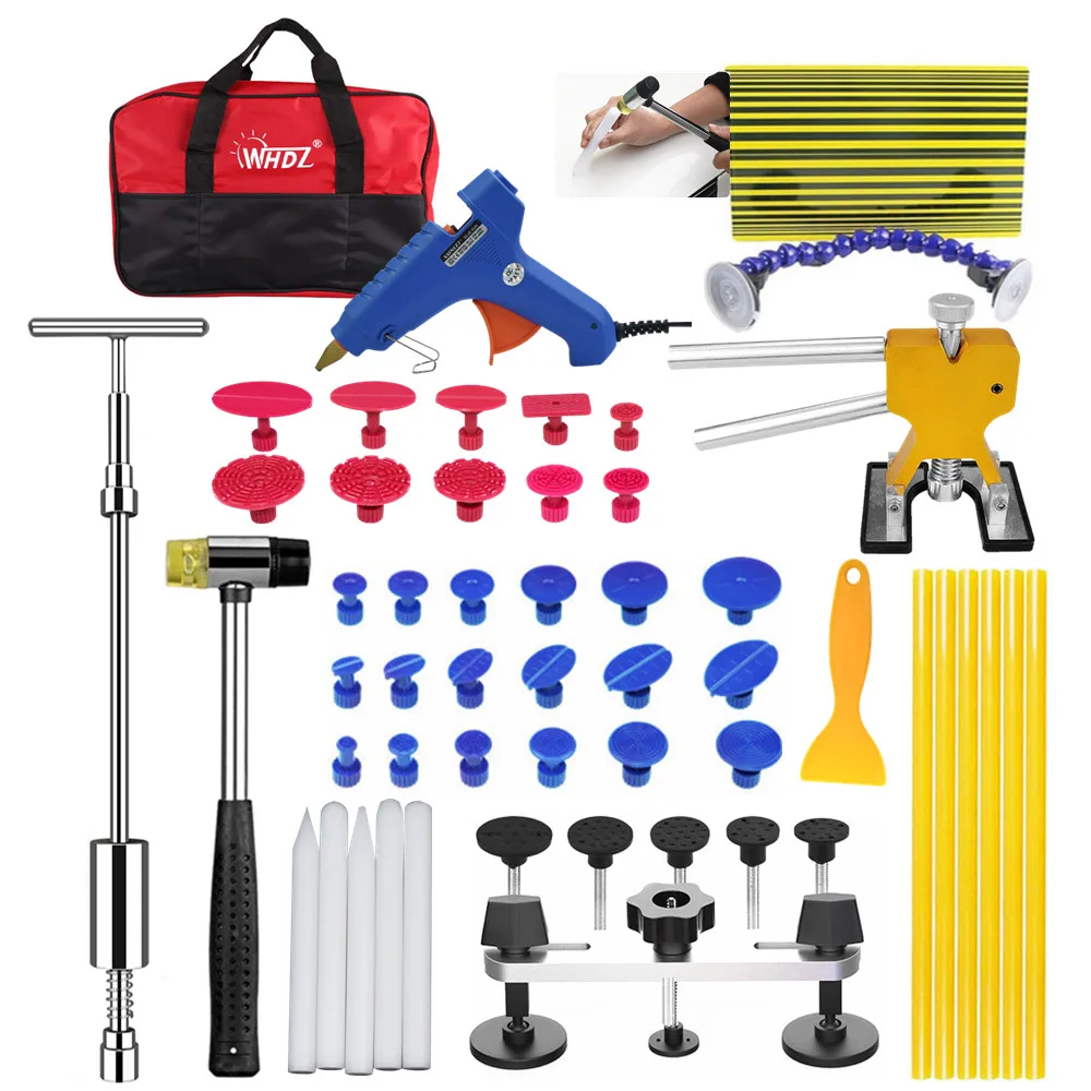 

Car Body Paintless Dent Repair Removal Tools Auto Dent Puller Kit Automotive Door Ding Dent Silde Hammer Glue Puller