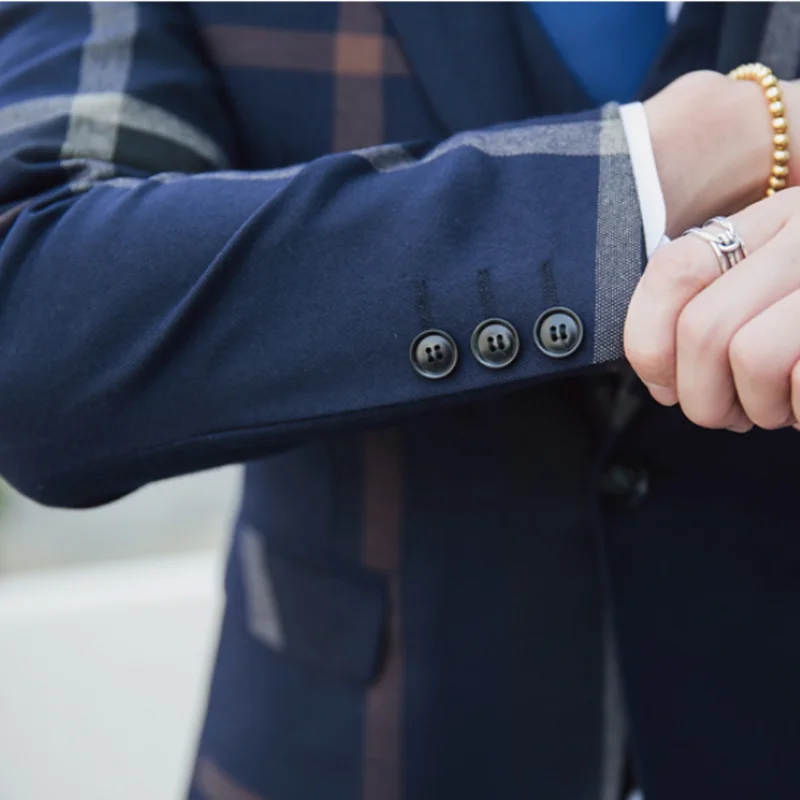Fashion Plaid designs lapel Mens custom Suit Sets groom tuxedos wedding 3 pieces suits Sbest Male Blazer (jacket + pants + vest) Fashion Plaid designs lapel Mens custom Suit Sets groom tuxedos wedding 3 pieces suits Sbest Male Blazer (jacket + pants + vest)