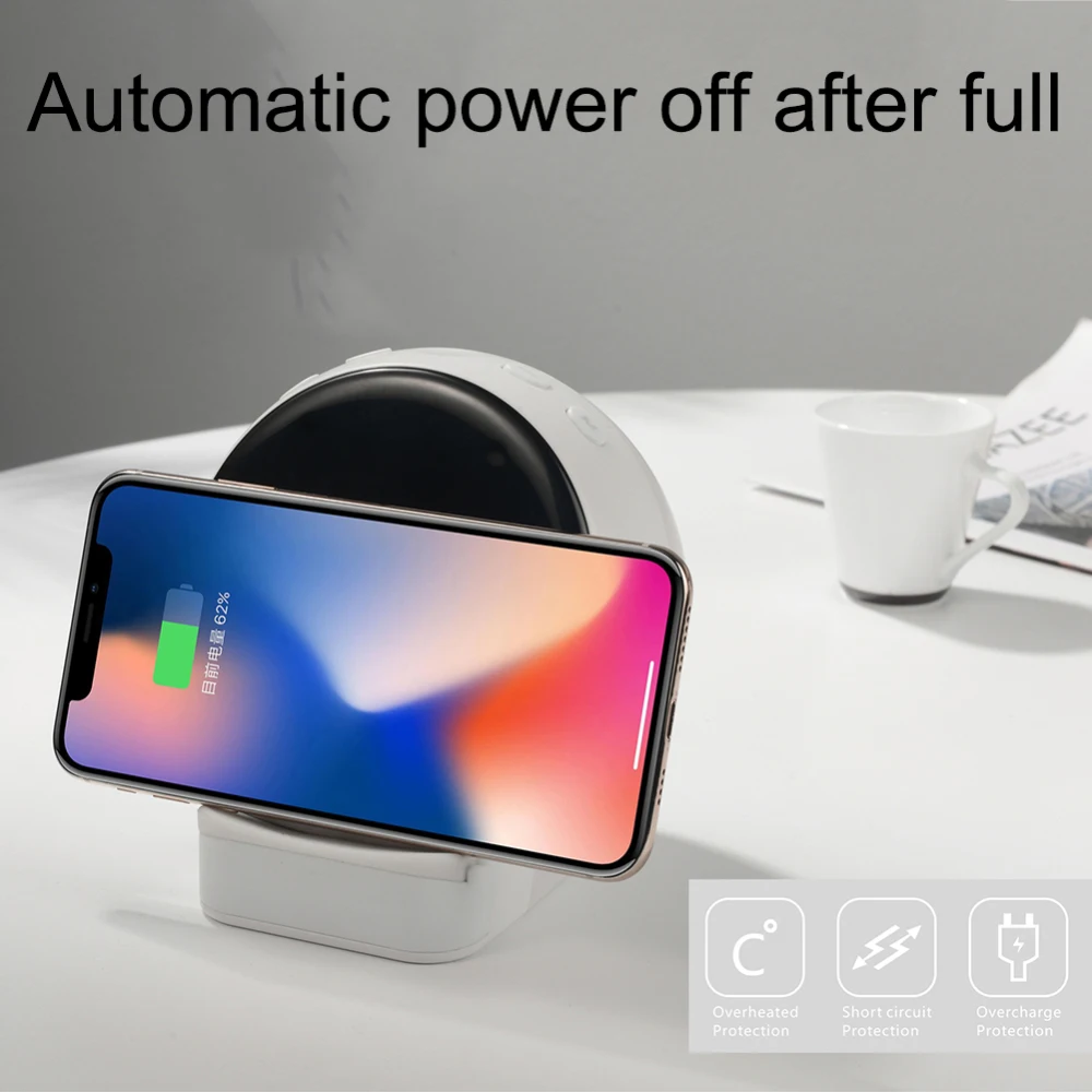 3 в 1 Bluetooth динамик s Быстрое беспроводное зарядное устройство настольная лампа беспроводной динамик