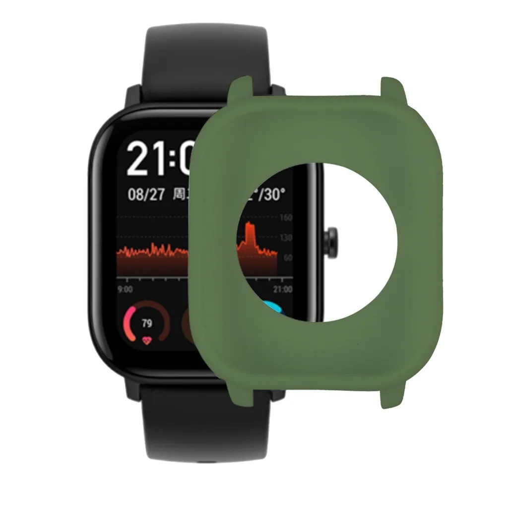 Чехол для смарт часов Xiaomi Huami Amazfit GTS ТПУ силиконовый защитный чехол рамка сменная
