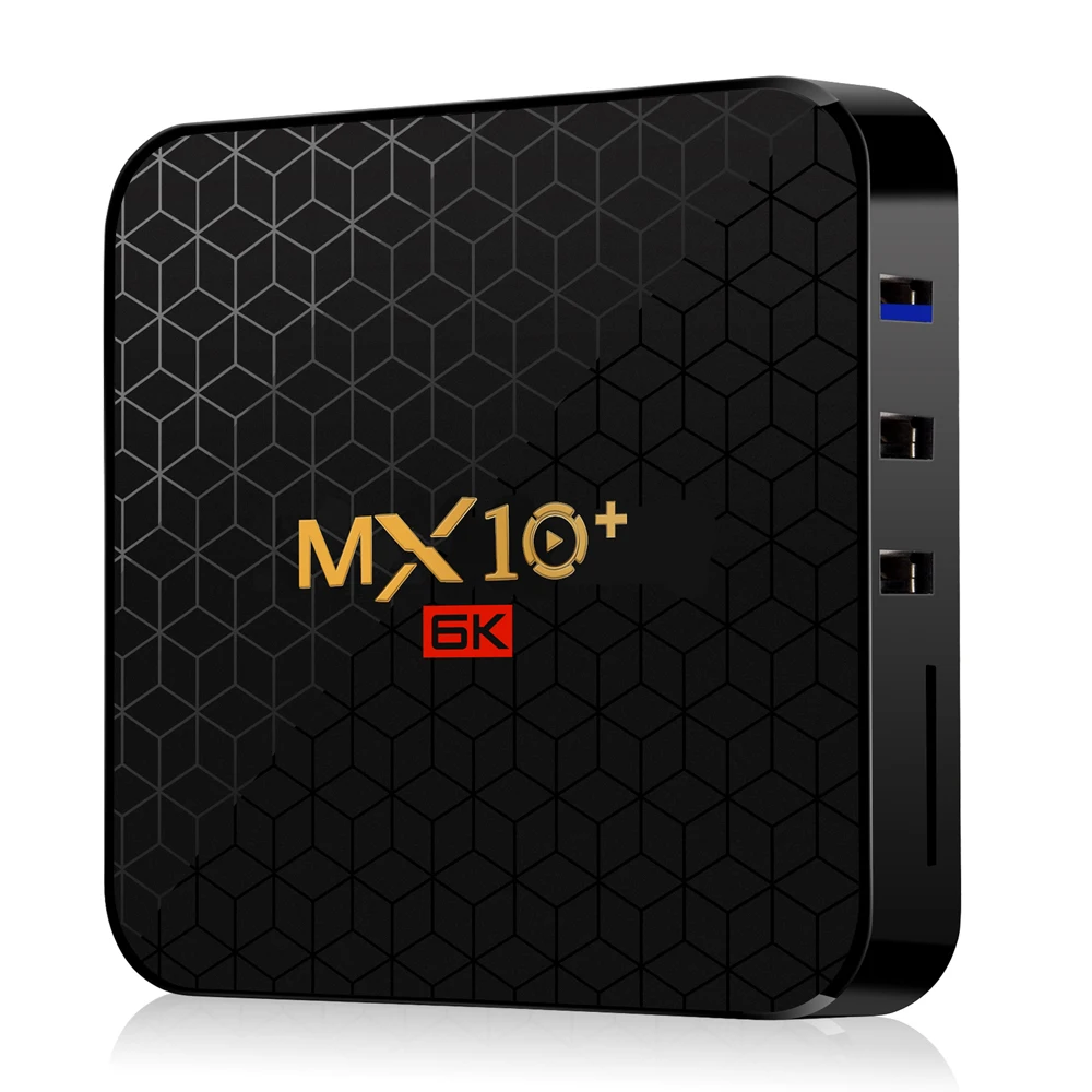 MX10 PLUS Smart tv BOX Android 9,0 6K 3D четырехъядерный Wifi медиаплеер 4 Гб Ram 64 Гб Rom IP tv Smart телеприставка Bluetooth 4,0