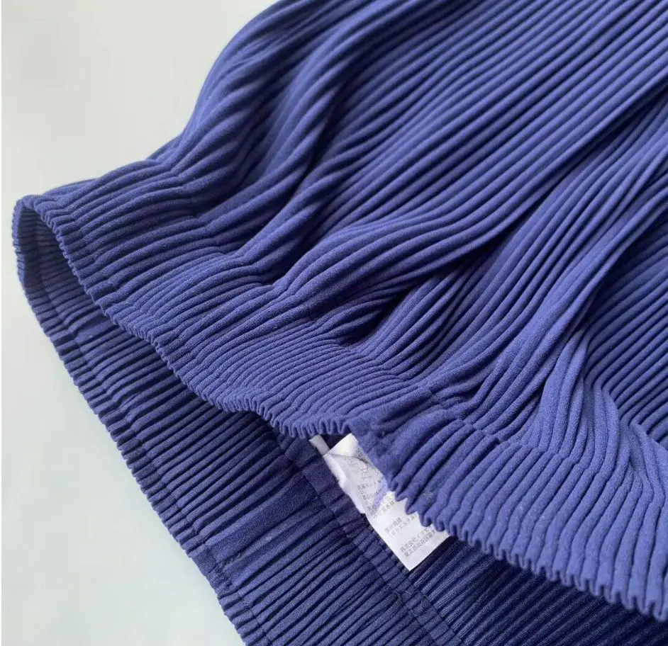 MIYAKE плиссированные брюки осенние новые классические узкие универсальные повседневные укороченные брюки Широкие брюки