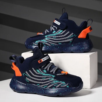 

2020 New Teenage Sneakers for Boy Luxury Brand Kid Running Shoes Anti Slip Boys Casual School Shoes Fashion Children Shoes Sport