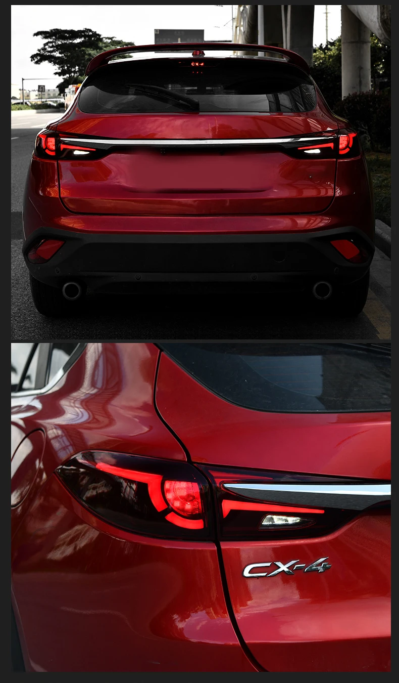 Автомобильный Стайлинг задние фонари для Mazda CX-4 задние фонари- хэтчбек светодиодный задний фонарь DRL сигнальный тормоз задние аксессуары