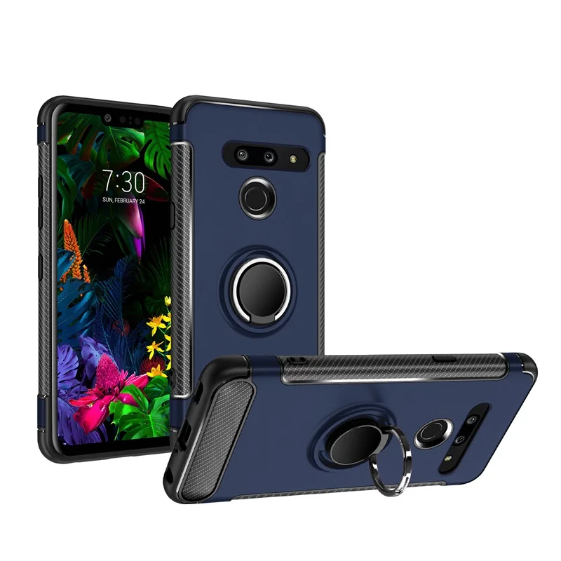 Корпус для LG G8 ThinQ армированный чехол-накладка полное защитное кольцо магнетизм держатель телефона задняя оболочка для LG G8 ThinQ чехол Coque Funda
