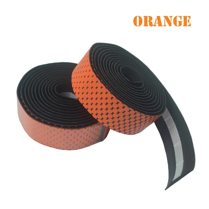 Велосипедная лента для руля PU+ EVA Gradient Bike Hanle Grip wrap Belt противоскользящая дорожная лента для велосипеда с 2 пробками для велосипеда - Цвет: Orange