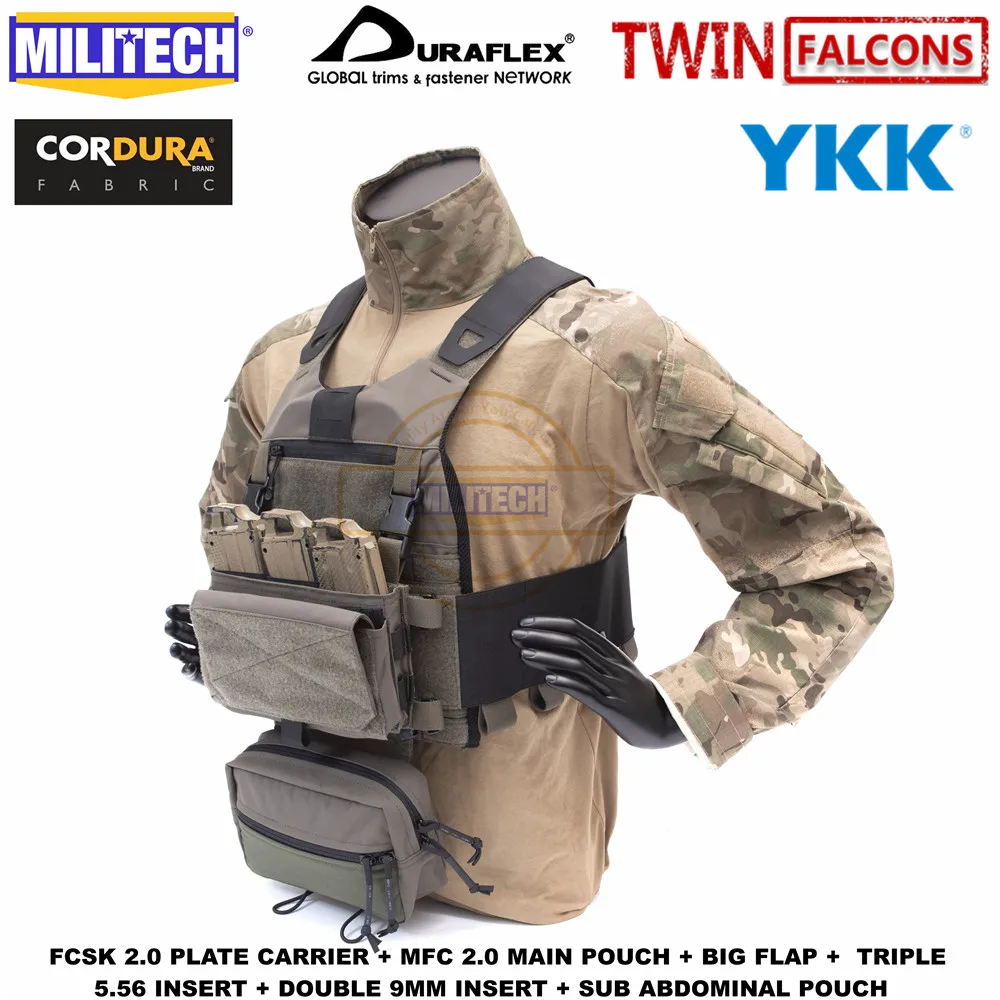 MILITECH TW FCSK 2,0 Advanced Slickster Ferro Plate Carrier с MFC 2,0 мешочек и Sub брюшной мешок загружаемый набор сделки