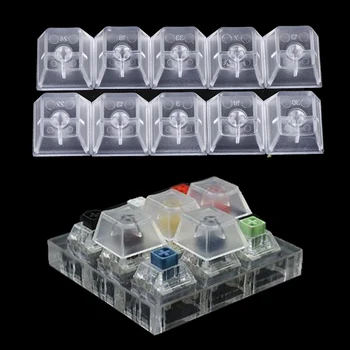 

10Pcs Transparent Keycaps Mechanical keyboard Keycaps Matte Backlit Keycaps