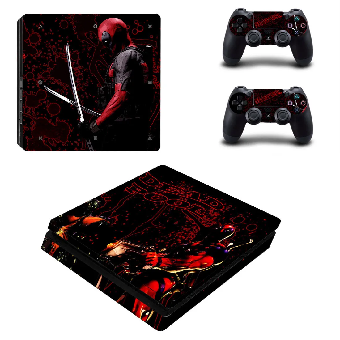 Deadpool PS4 тонкая кожа Наклейка виниловая обложка для Playstation 4 DuslShock 4 консоль и контроллер PS4 Slim Skins наклейка s