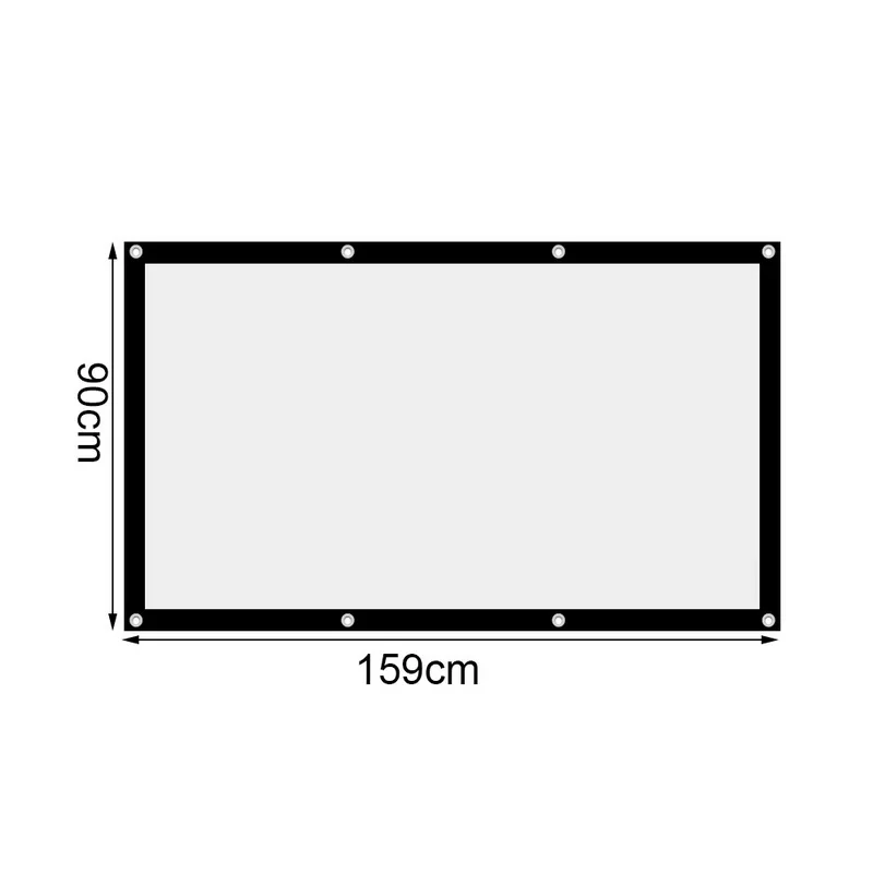 Портативный 60/72/84/100/120 дюймов 3D HD настенный проекционный экран холст 16:9 светодиодный проектор экран для домашнего кинотеатра