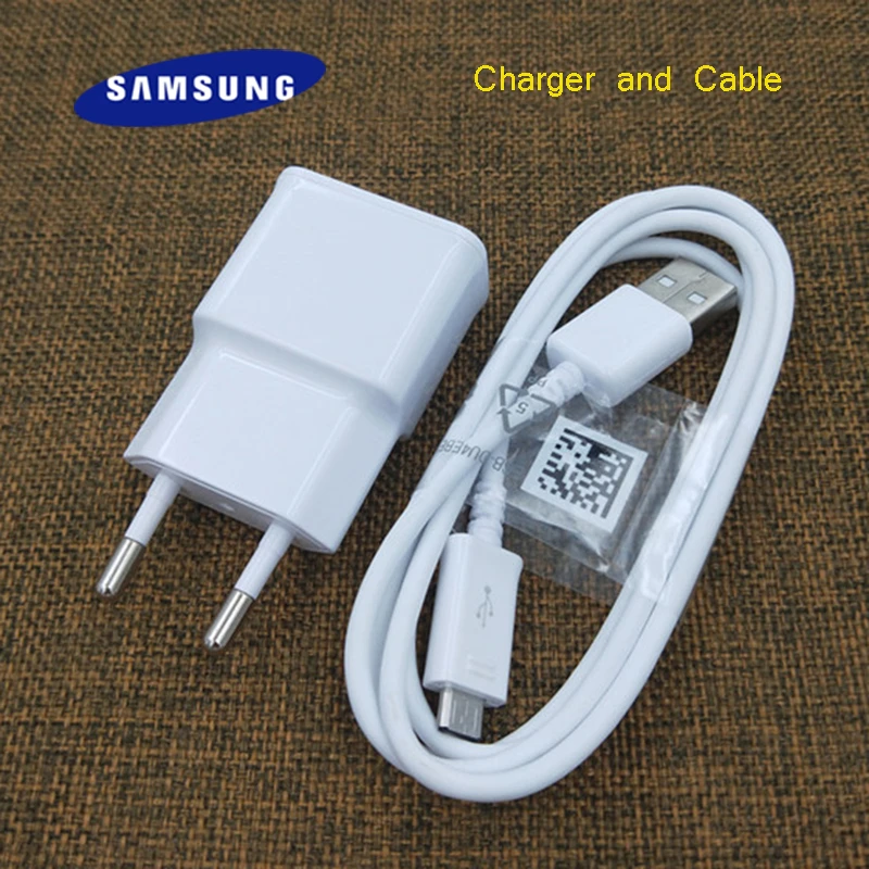 Cargador de Samsung, adaptador de enchufe europeo y estadounidense, Cable USB de carga 2A para Galaxy S7 S6 Edge Plus A10 M10 c9 c5/A7 A5 2016|Cargadores de teléfono