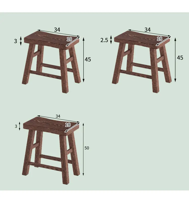 Solid Wood Stool Image 4
