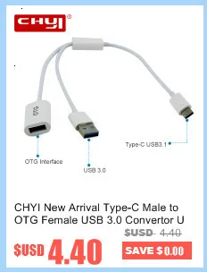 Кабель CHYI type C к Usb 3,0 концентратор Micro Usb-c 3,1 линия передачи данных мини разъем крепление и аксессуары для смартфона с портом type-c