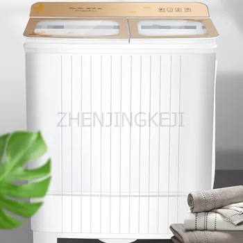 

6.8KG Small Washing Machine 360W Home Double Barrel Double Cylinder Semi-automatic Portable With Dehydration Wave Wheel Washer