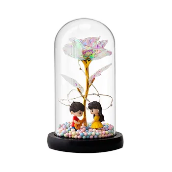 

Wedding Silk Multicolor Romantic Decorative Glass Dome for Valentines Day artificial flowers accessory искусственные цветы