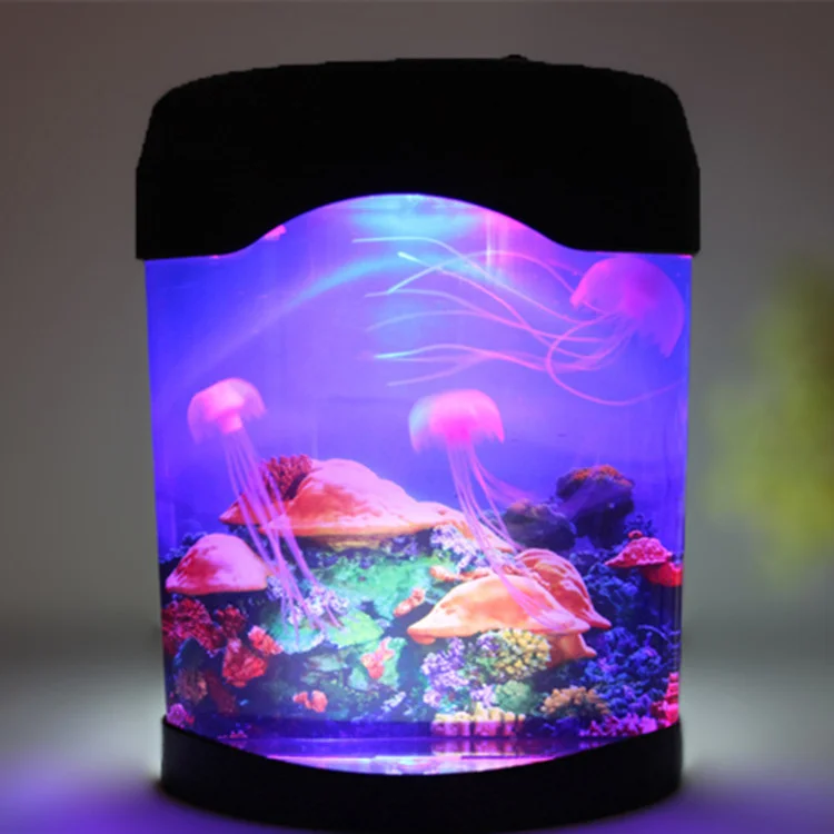 Gift for Kids Men Women Artificial Jellyfish Aquarium Tank Mood Night Light with Color-Changing Decorative Lamp MAGICLITE Jellyfish Lava Lamp 