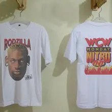 Raro! camisa Vintage de los 90 Dennis Rodman 1997 Rodzilla Chicago Bulls tamaño S-3Xl