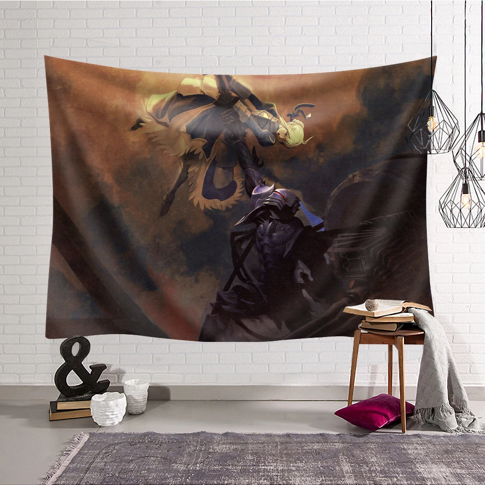 Комикс Fate/ночь гобелен на стену искусство полиэстер гобелен, ковер одеяло украшение для спальни для детей подарок большие столы стены 200X150 см