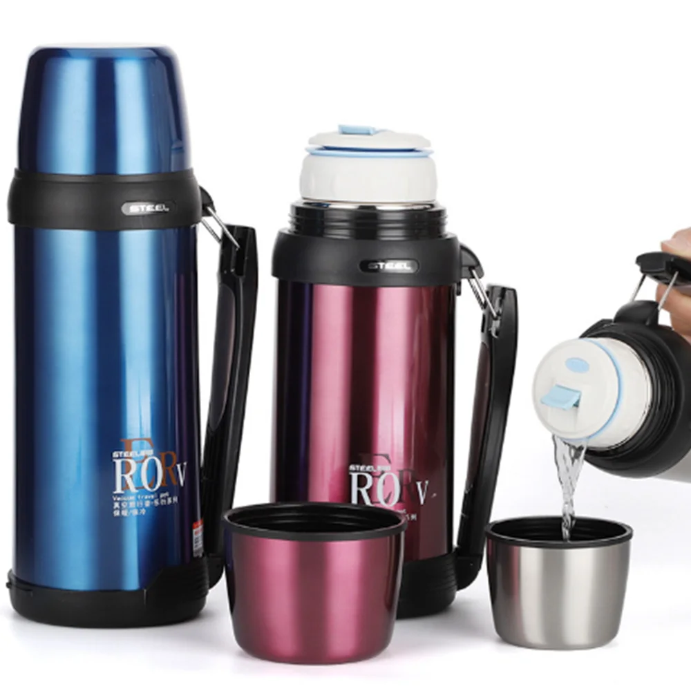 Insulation Cup Travel Sport Vacuum Flask 1000/1500/1800ml Stainless Steel