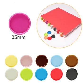 

100PCS Mushroom Hole Notebook Solid Multicolor Binding Button 35mm360 Degree Flip Mushroom Hole Button Loose-leaf Coil
