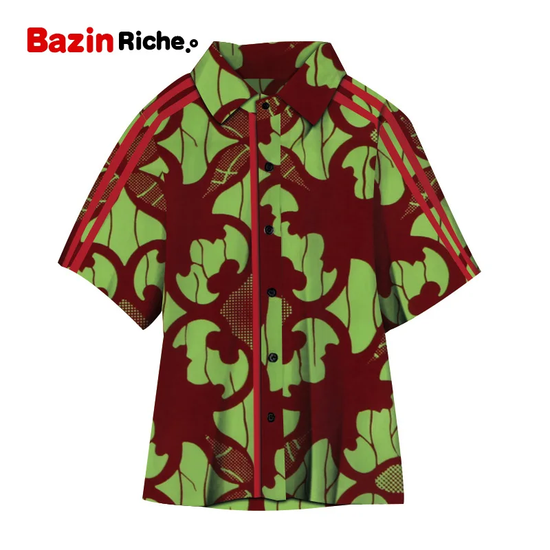 1 Новые рубашки для мальчиков, топы Bazin Riche, футболка Анкара с восковым принтом в африканском стиле, хлопковая рубашка для мальчиков, детская одежда в африканском стиле, WYT380 - Цвет: 1
