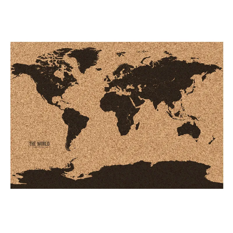 

World Map Cork Board Photo Wall Message Sticker Memo Pushpin Board Pin Up DIY Home Office Supplies Recyclable Decoration Gifts