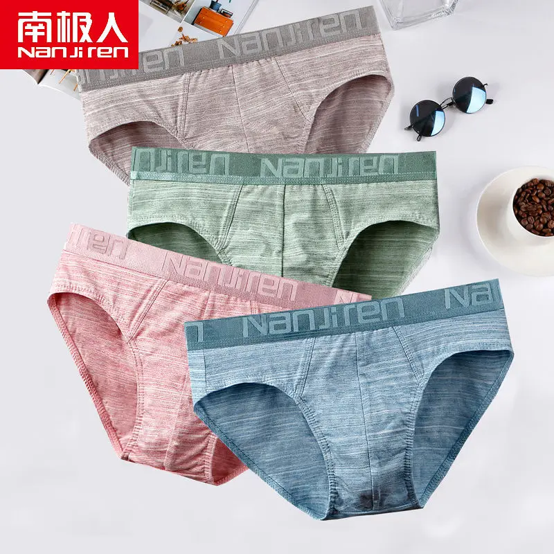 4Pcs/Lot New Men Briefs Cotton Underwear Men's Panties Underpants Male Comfortable Panties Sexy Men Shorts Man Bikini Briefs Hot