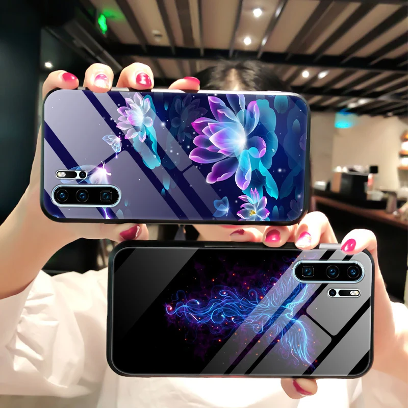 Роскошный стеклянный чехол для huawei P30 Pro Чехол мягкая защитная рамка задняя крышка чехол для huawei P30 Lite чехол P 30 P30Pro P30Lite Coque